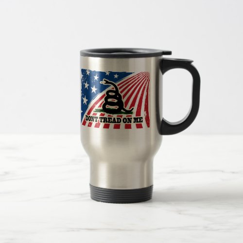 Dont Tread on Me Patriotic Travel Mug