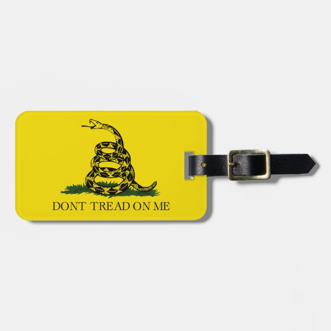 Don't Tread On Me Personalized Luggage Tag (Front Horizontal)