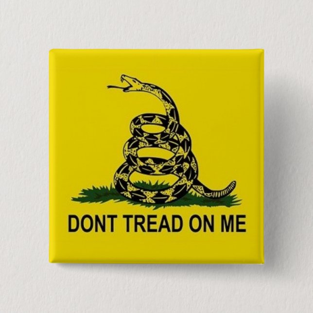 Don't Tread on Me Pinback Button (Front)