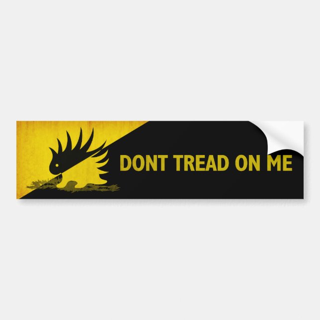 Don't Tread on Me Porcupine Bumper Sticker (Front)