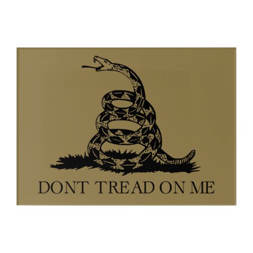 DONT TREAD ON ME Rattlesnake Snake Revolution Flag Acrylic Print