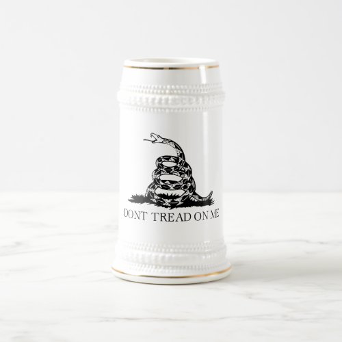 DONT TREAD ON ME Rattlesnake Snake Revolution Flag Beer Stein