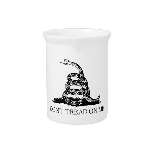 DONT TREAD ON ME Rattlesnake Snake Revolution Flag Beverage Pitcher