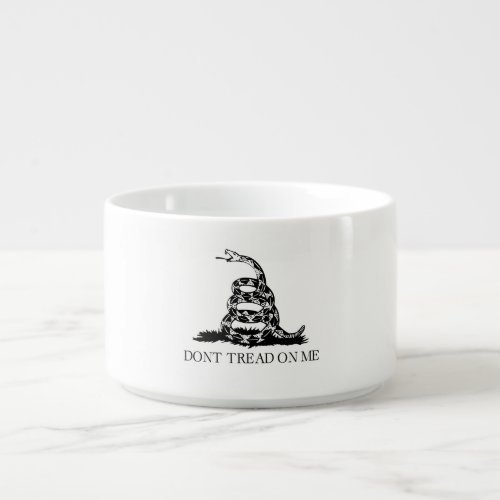 DONT TREAD ON ME Rattlesnake Snake Revolution Flag Bowl