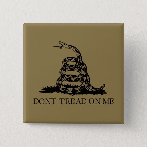 DONT TREAD ON ME Rattlesnake Snake Revolution Flag Button