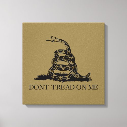 DONT TREAD ON ME Rattlesnake Snake Revolution Flag Canvas Print
