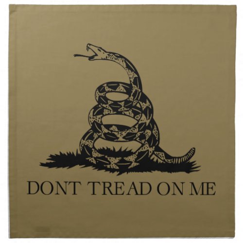 DONT TREAD ON ME Rattlesnake Snake Revolution Flag Cloth Napkin