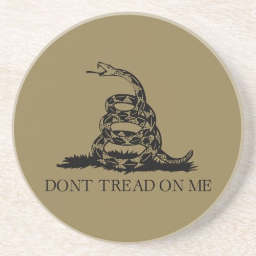 DONT TREAD ON ME Rattlesnake Snake Revolution Flag Coaster