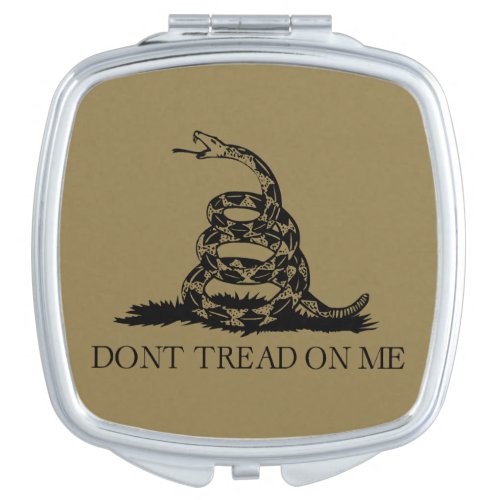 DONT TREAD ON ME Rattlesnake Snake Revolution Flag Compact Mirror