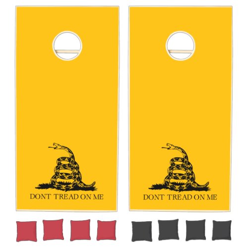 DONT TREAD ON ME Rattlesnake Snake Revolution Flag Cornhole Set