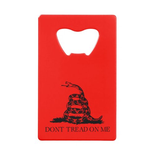 DONT TREAD ON ME Rattlesnake Snake Revolution Flag Credit Card Bottle Opener