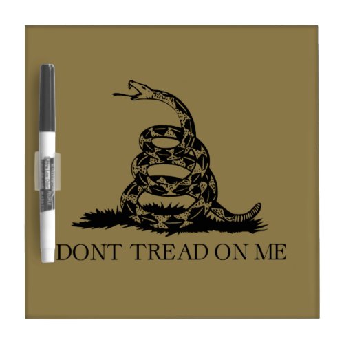 DONT TREAD ON ME Rattlesnake Snake Revolution Flag Dry Erase Board