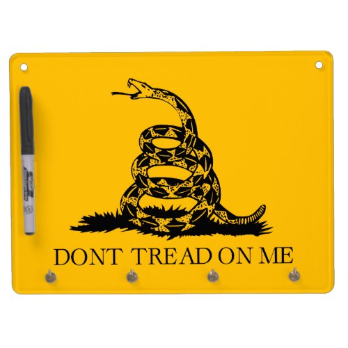DONT TREAD ON ME Rattlesnake Snake Revolution Flag Dry Erase Board With Keychain Holder