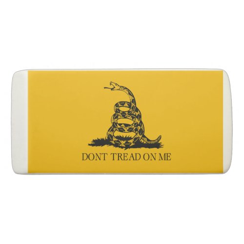 DONT TREAD ON ME Rattlesnake Snake Revolution Flag Eraser