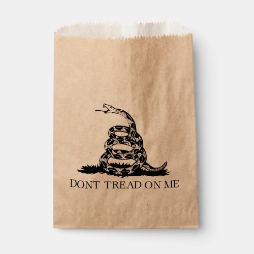 DONT TREAD ON ME Rattlesnake Snake Revolution Flag Favor Bag