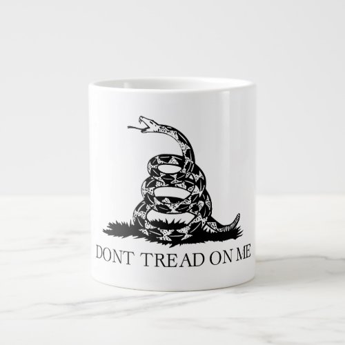 DONT TREAD ON ME Rattlesnake Snake Revolution Flag Giant Coffee Mug