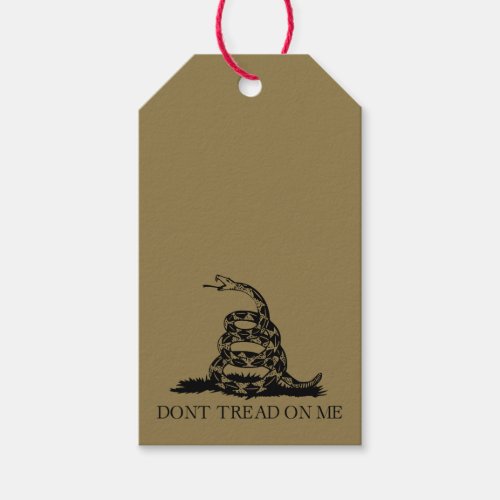 DONT TREAD ON ME Rattlesnake Snake Revolution Flag Gift Tags