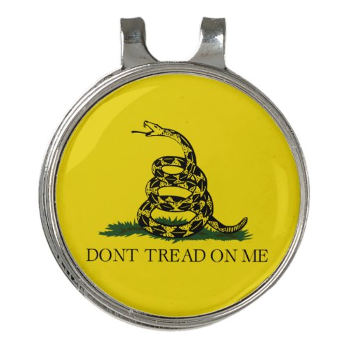 DONT TREAD ON ME Rattlesnake Snake Revolution Flag Golf Hat Clip