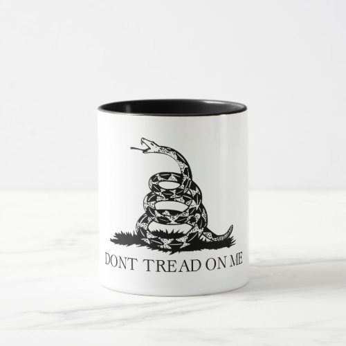 DONT TREAD ON ME Rattlesnake Snake Revolution Flag Mug