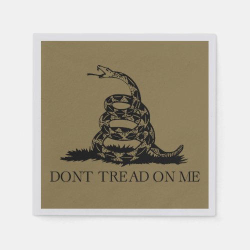 DONT TREAD ON ME Rattlesnake Snake Revolution Flag Napkins