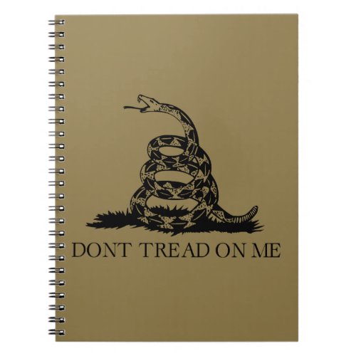 DONT TREAD ON ME Rattlesnake Snake Revolution Flag Notebook