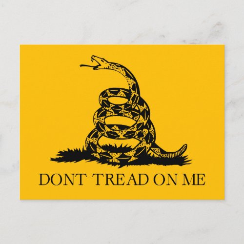 DONT TREAD ON ME Rattlesnake Snake Revolution Flag Postcard