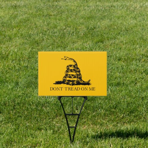 DONT TREAD ON ME Rattlesnake Snake Revolution Flag Sign