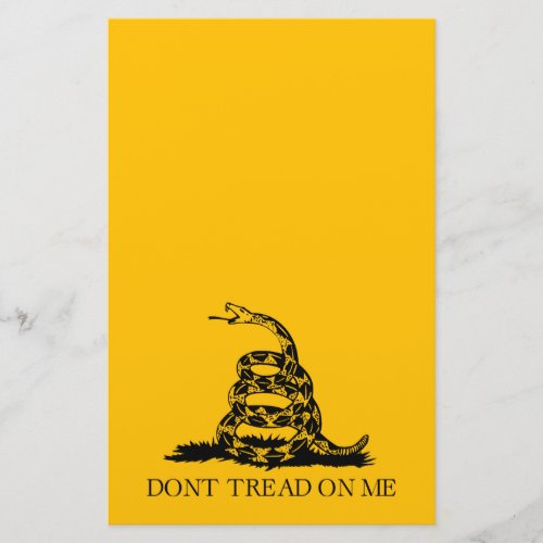 DONT TREAD ON ME Rattlesnake Snake Revolution Flag Stationery