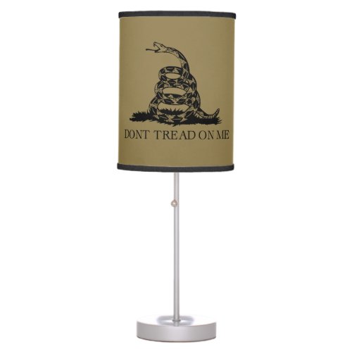 DONT TREAD ON ME Rattlesnake Snake Revolution Flag Table Lamp