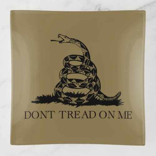 DONT TREAD ON ME Rattlesnake Snake Revolution Flag Trinket Tray