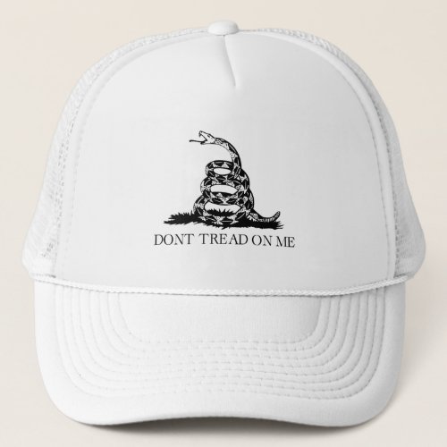 DONT TREAD ON ME Rattlesnake Snake Revolution Flag Trucker Hat
