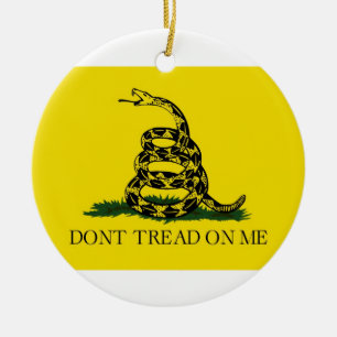 Dont Tread On Me Revolutionary War Gadsden Flag Ceramic Ornament