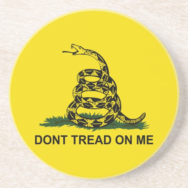 Don't Tread On Me Sandstone Coaster (Front)