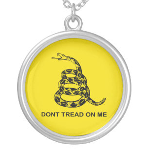Don't Tread On Me Silver Plated Necklace