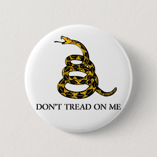 Don't Tread on Me Snake Button