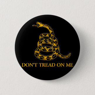 Don't Tread on Me Snake Button