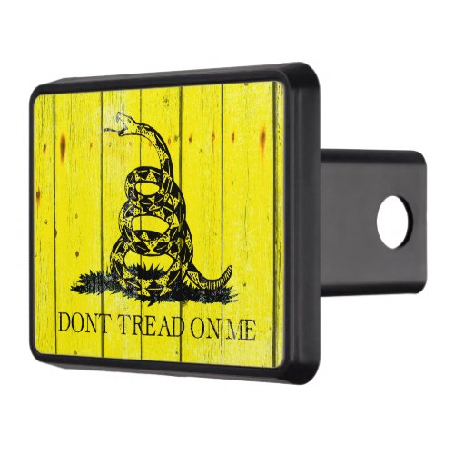 Dont Tread on me Snake on old barn wood Hitch Cover