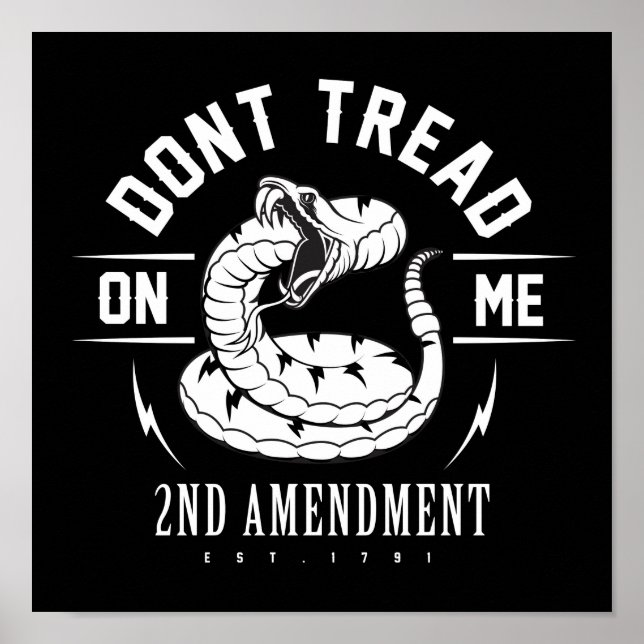 "Don't Tread on Me" Square Poster (Front)