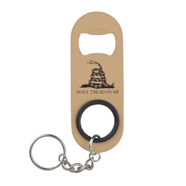 Don't Tread On Me Tactical key chain (desert sand) Keychain Bottle Opener (Front)