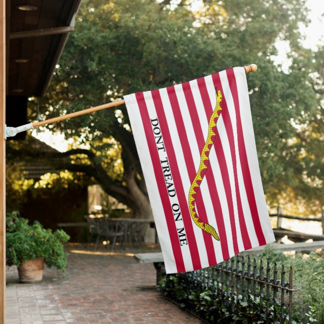 Don't Tread on Me (United States Naval Jack) House Flag (In SItu)