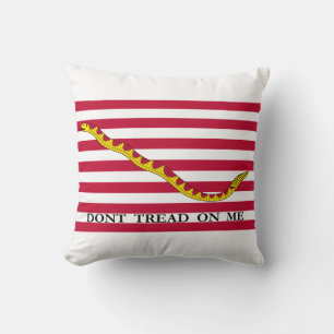 Don't Tread on Me US Naval Jack Throw Pillow