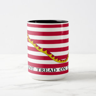 Don't Tread on Me US Naval Jack Two-Tone Coffee Mug