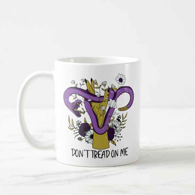 Dont Tread On Me Uterus Coffee Mug (Left)