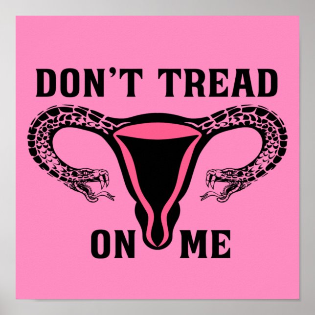 Don't Tread On Me Uterus Poster (Front)