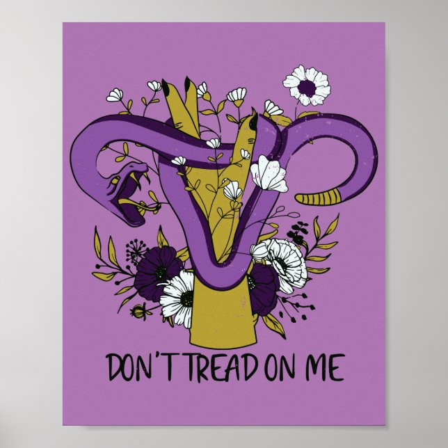 Don't Tread On Me Uterus Poster (Front)