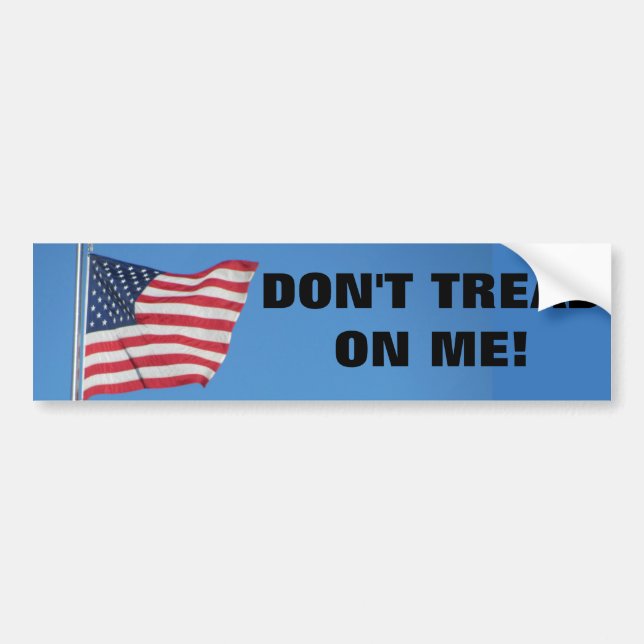 Don't Tread On Me with Flag Classic Bumper Sticker (Front)