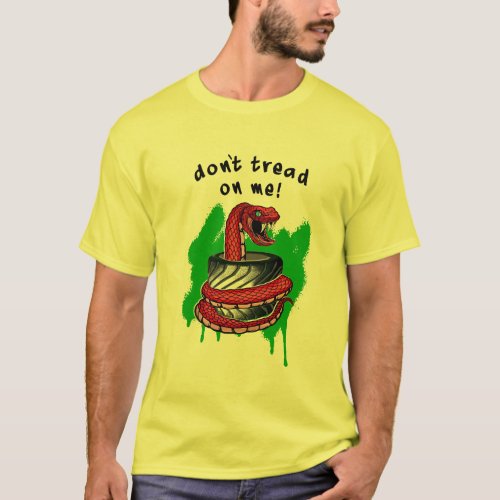 Dont tread on me with text onewheel tire shirt