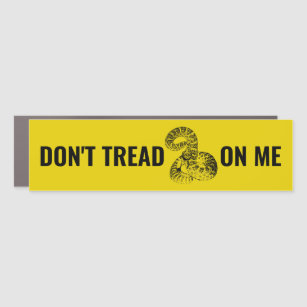 DON'T TREAD ON ME Yellow Car Magnet