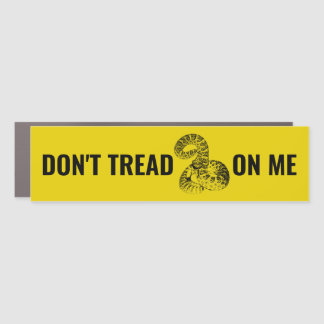 DON'T TREAD ON ME Yellow Car Magnet