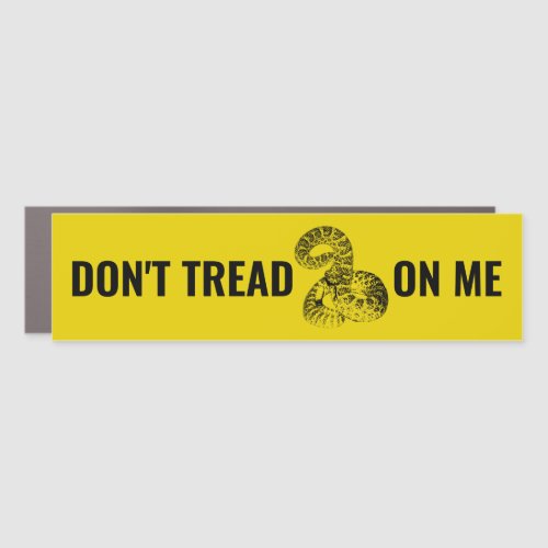 DONT TREAD ON ME Yellow Car Magnet